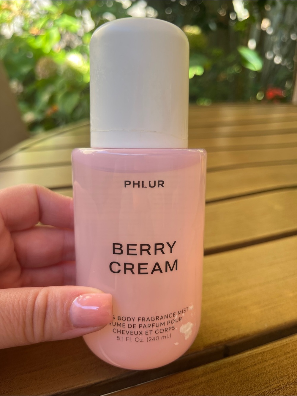 Phlur Berry Cream Body & Hair Fragrance Mist - Pink 8.1 oz